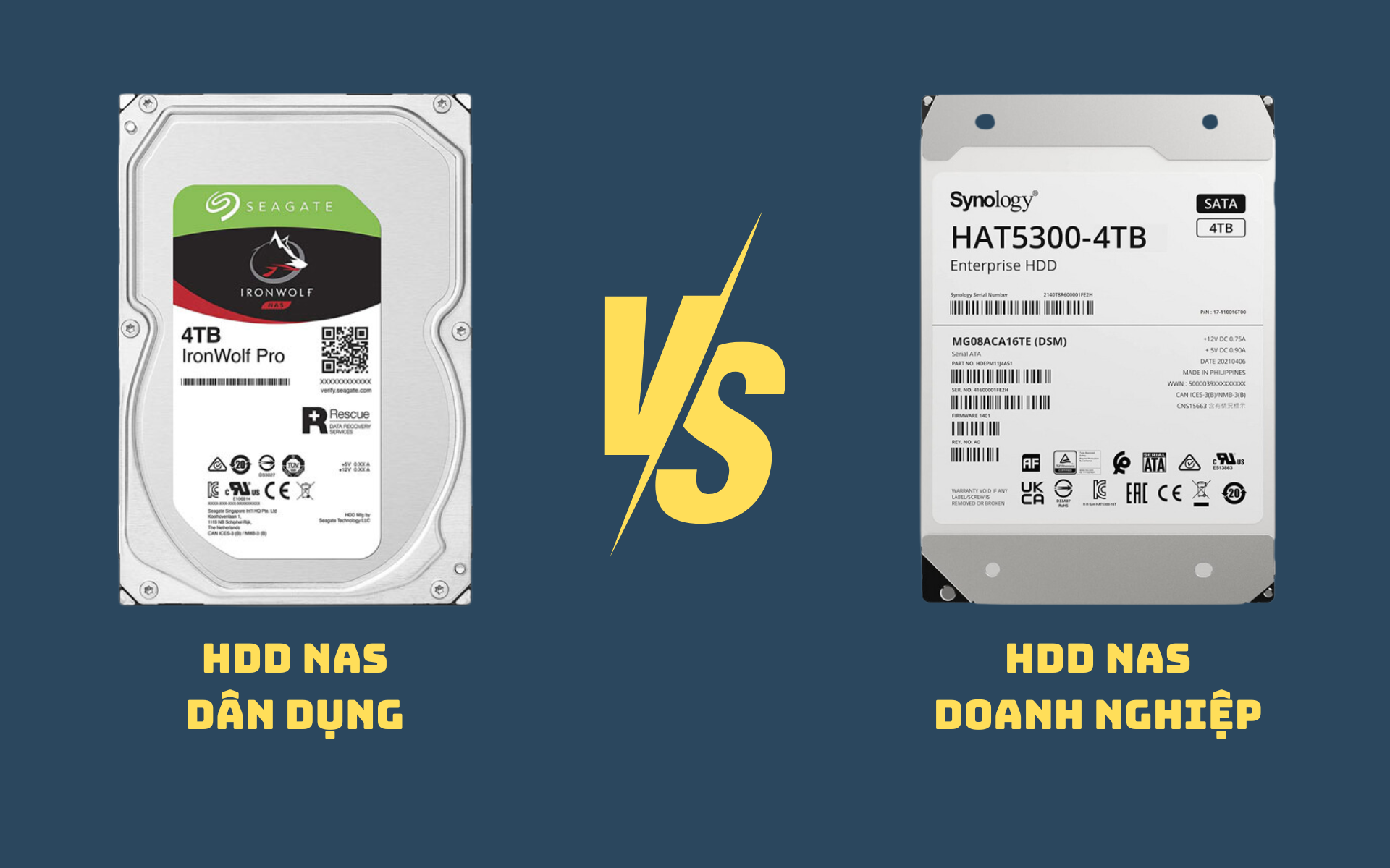 HDD NAS doanh nghiệp khác gì với HDD NAS dân dụng