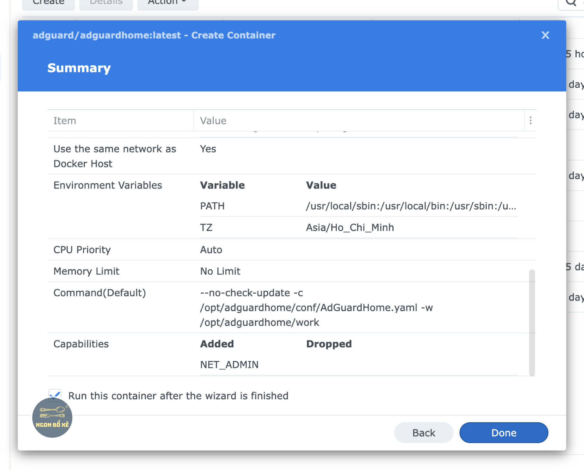 Adguard Home Synolgoy NAS