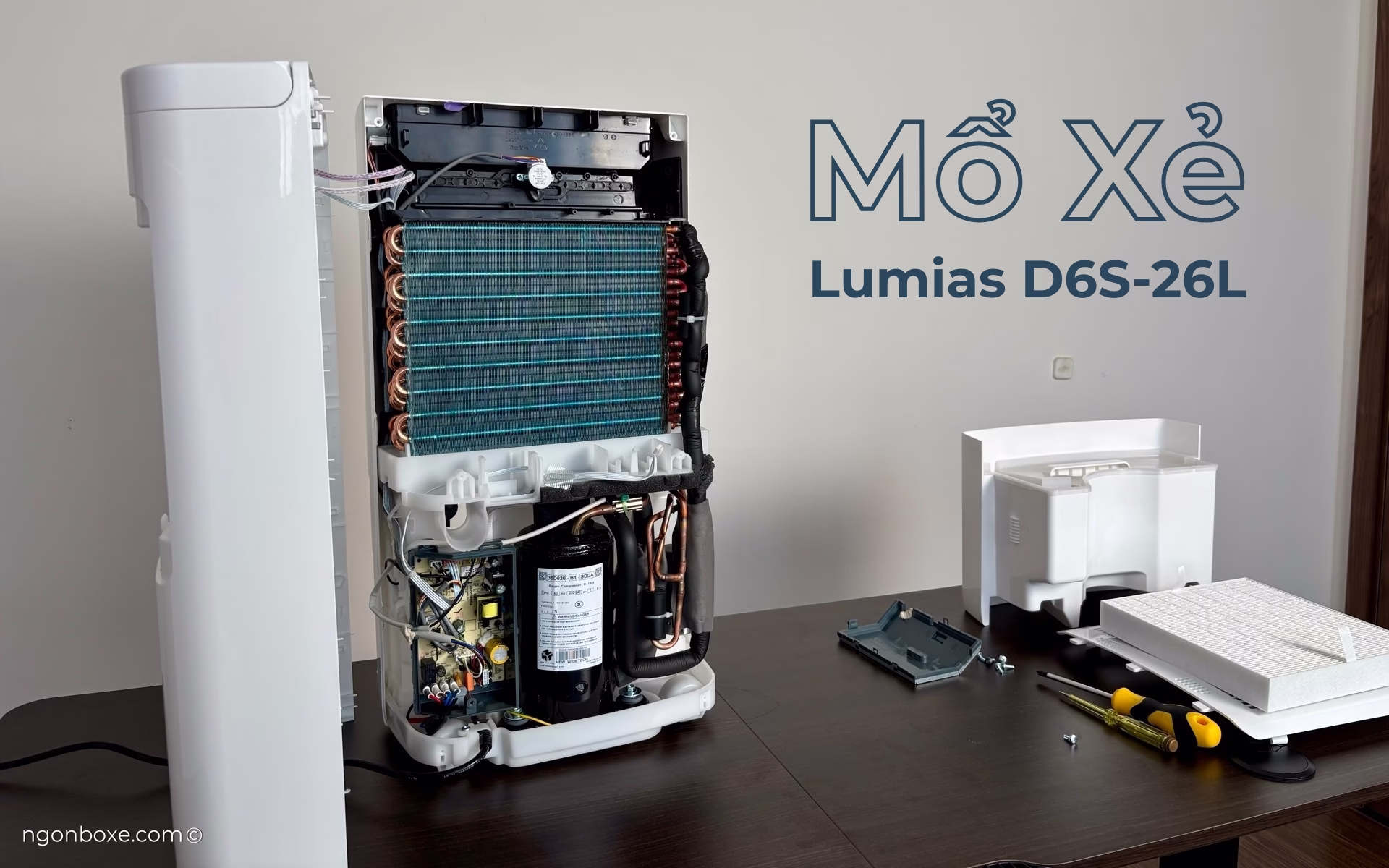 Mổ Xẻ máy hút ẩm và lọc không khí Lumias D6S-26L