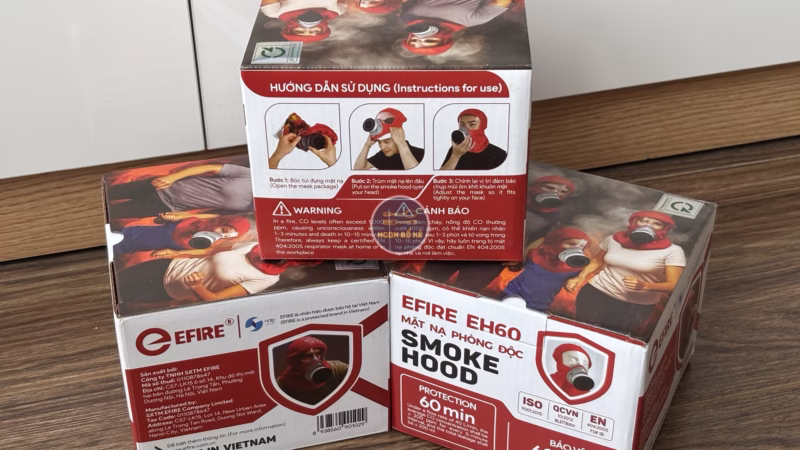 Review mặt nạ phòng độc Efire EH60 dùng cho PCCC