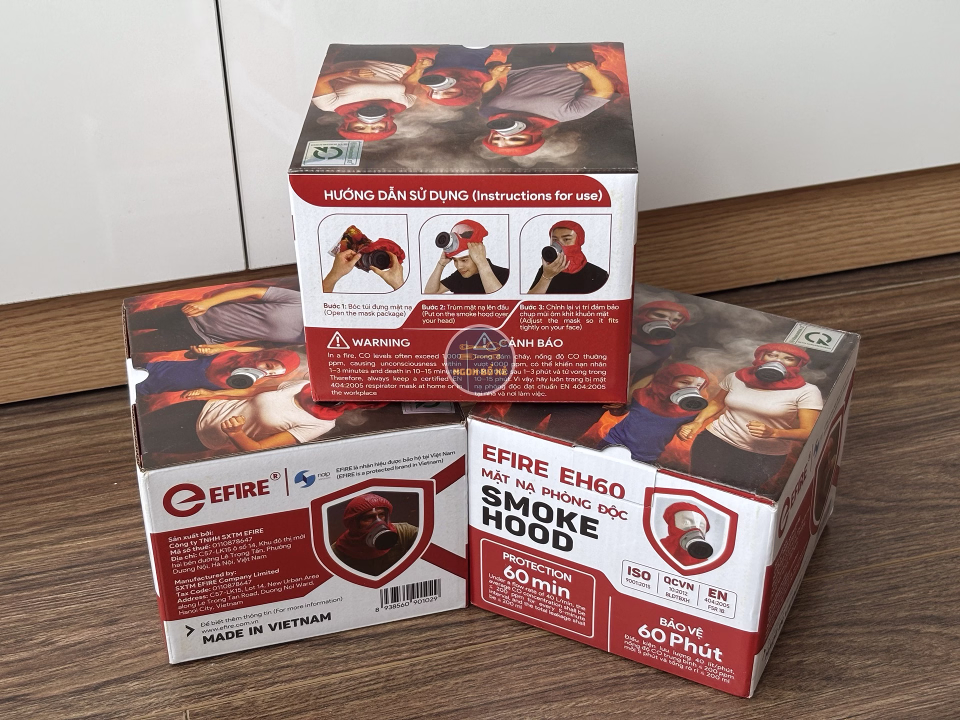 Review mặt nạ phòng độc Efire EH60 dùng cho PCCC